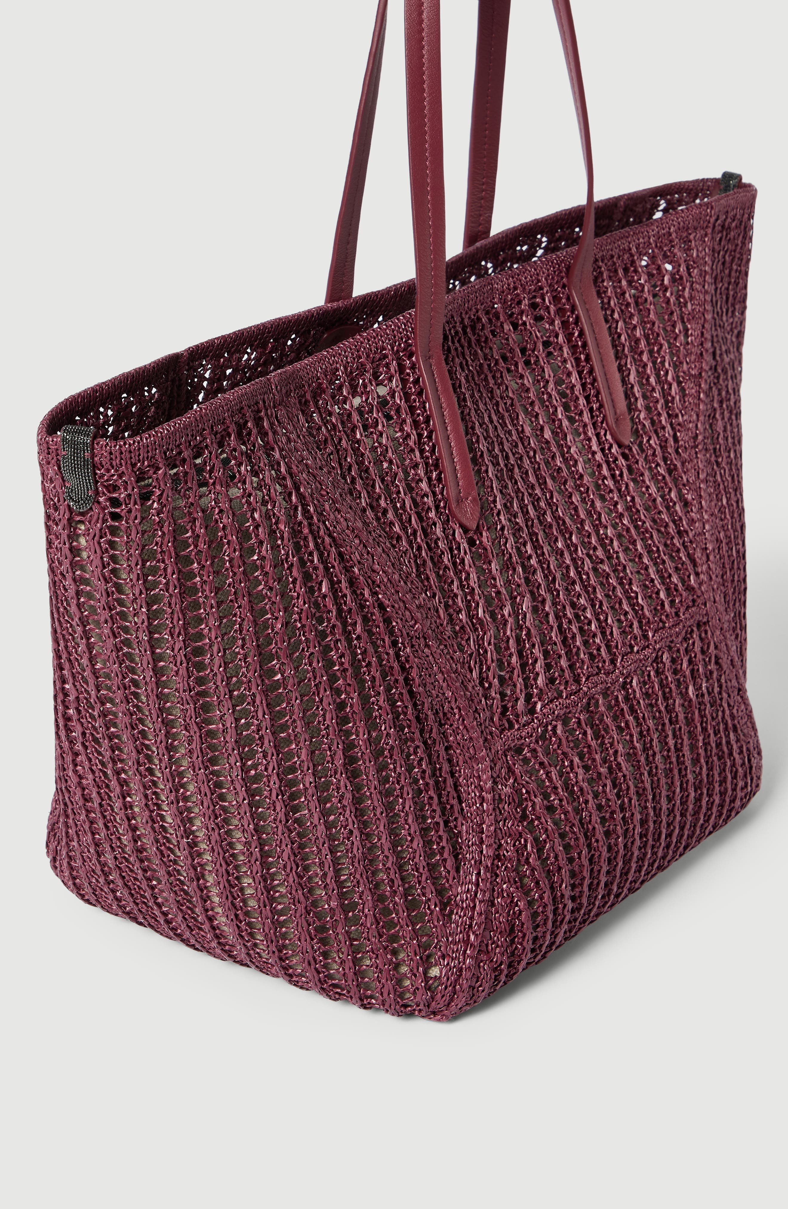Techno raffia BC Duo bag, Alternate, color, Red