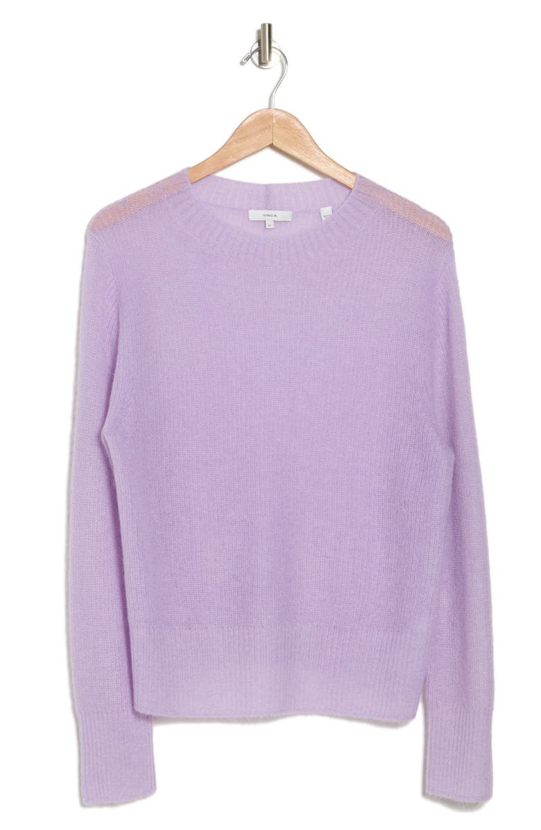 Vince Featherweight Rib Crewneck Sweater, Alternate, color,