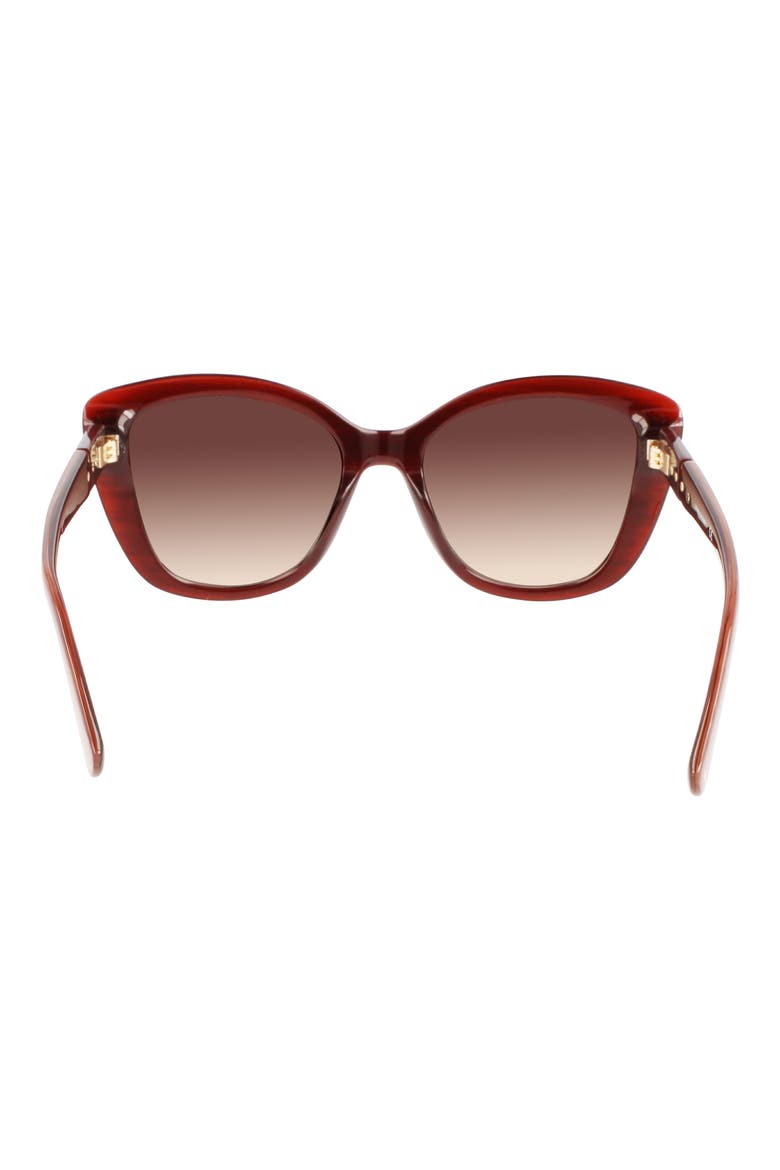 Roseau 54mm Butterfly Sunglasses, Alternate, color, RED MARBLE