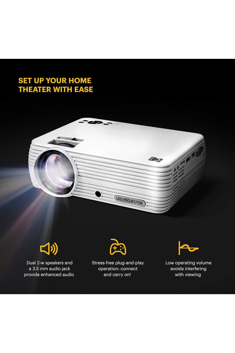 FLIK X7 Home Projector, Alternate, color, White