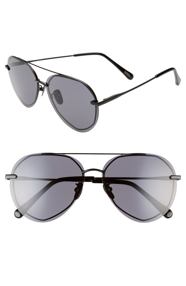 DIFF Lenox 61mm Round Flat Front Aviator Sunglasses, Main, color,