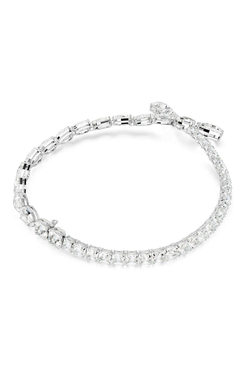Matrix Collar Necklace, Alternate, color, SILVER/ WHITE