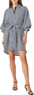 English Factory Stripe Belted Shirtdress