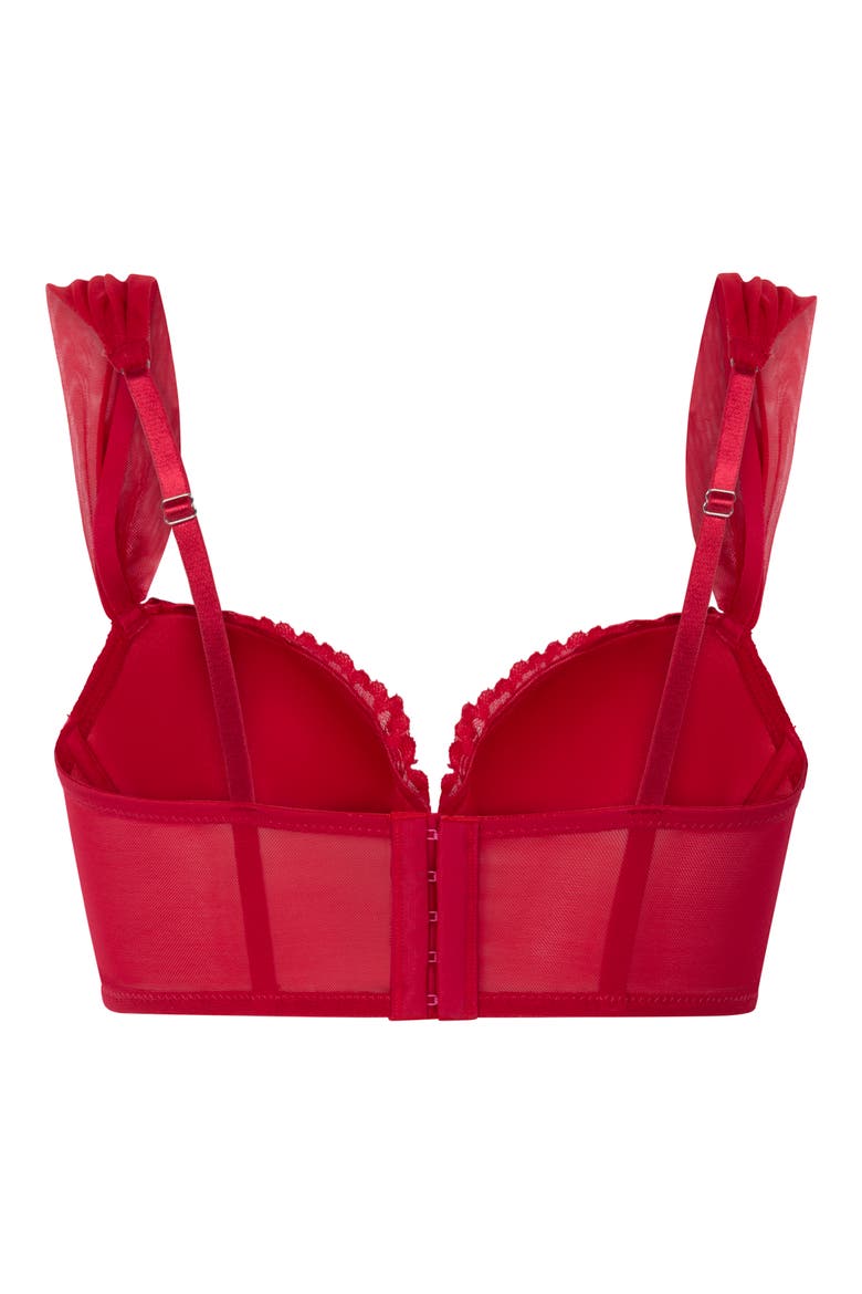 Whitney Padded Underwire Bustier, Alternate, color, CHILI PEPPER