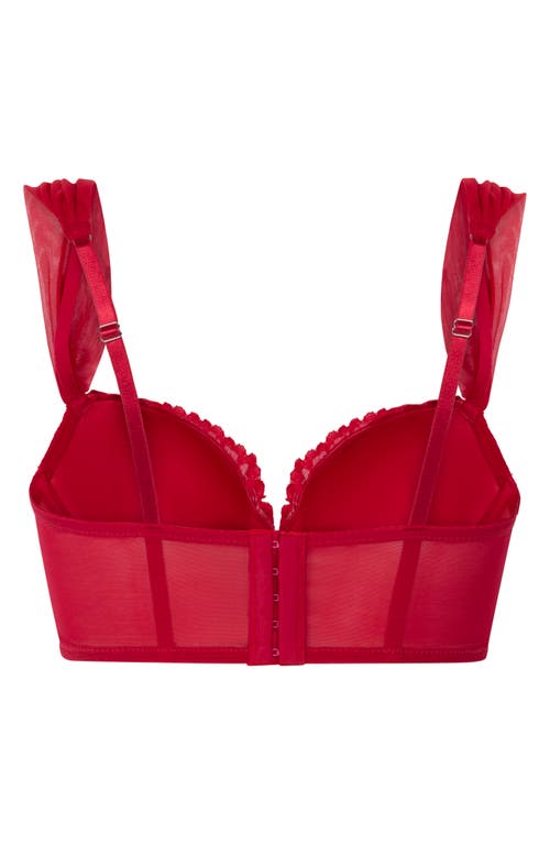 Hunkemoller Hunkemöller Whitney Padded Underwire Bustier In Red