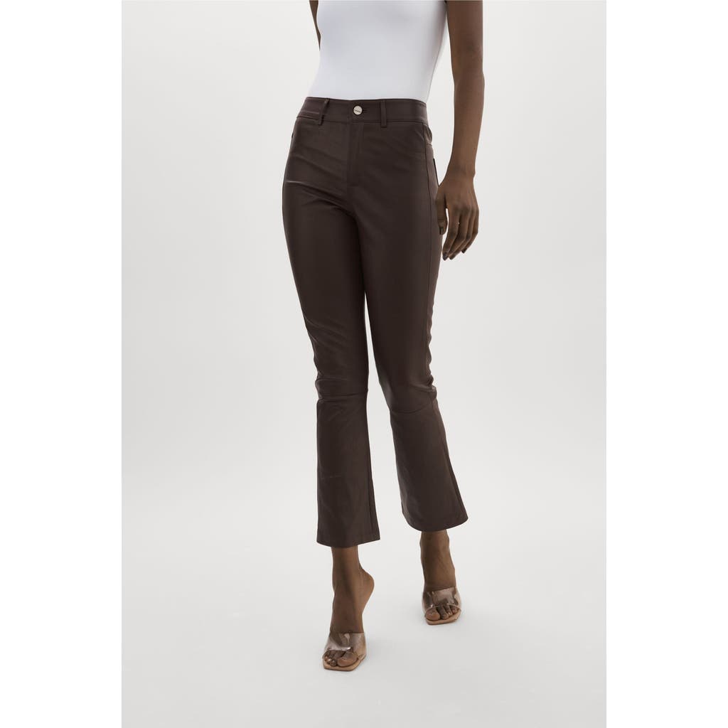 Lamarque Faris | Stretch Leather Pants In Brown