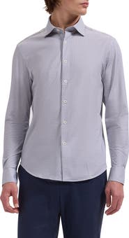 Bugatchi James OoohCotton® Geo Print Button-Up Shirt