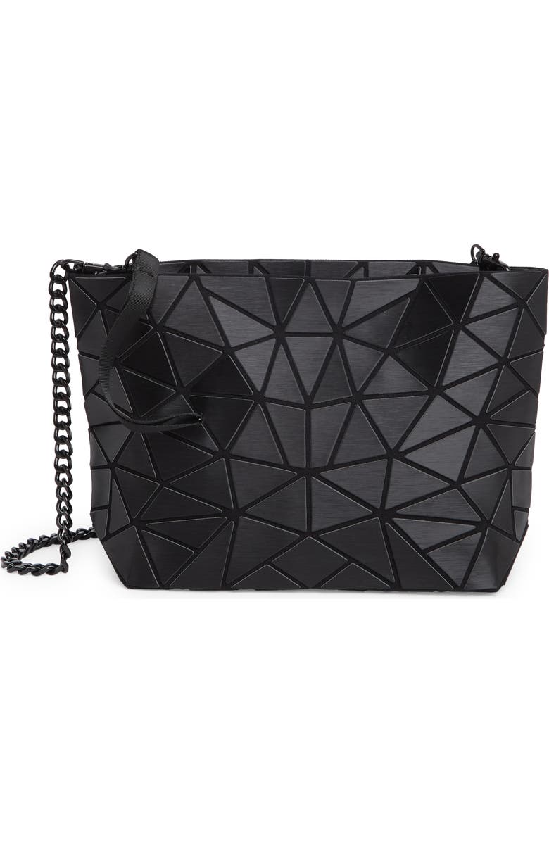 PATRIZIA LUCA Slanted Square Convertible Clutch, Main, color, Matte Black