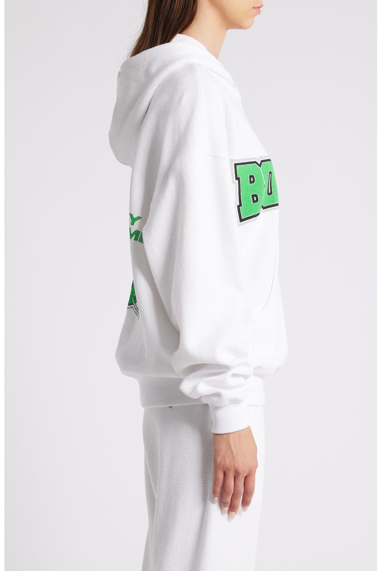 Don't Fumble Racer Cotton Graphic Sweatshirt, Alternate, color, WHITE