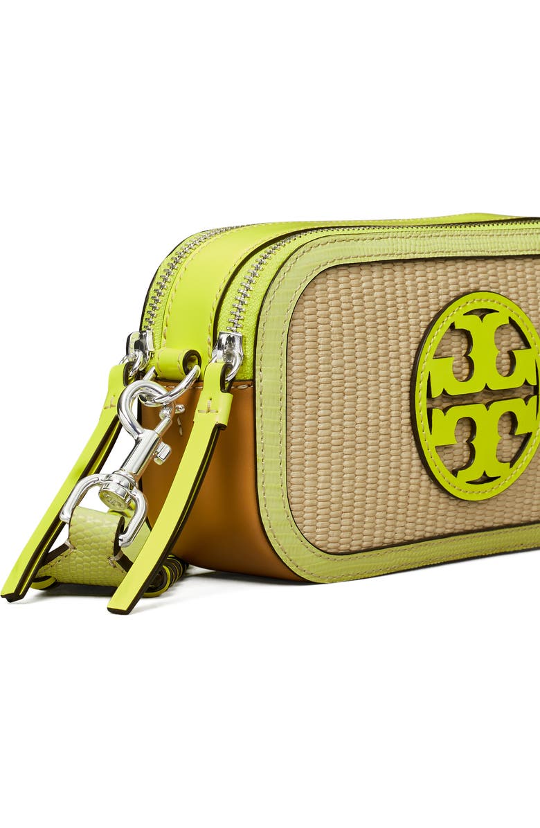 Tory Burch Mini Miller Raffia Crossbody Bag, Alternate, color,