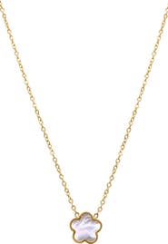 Adornia 14K Yellow Gold Plated Clover Pendant Necklace