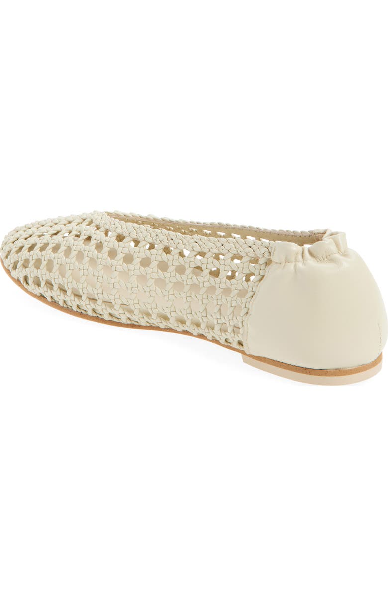 Freda Salvador Woven Ballet Flat, Alternate, color, Vanilla Woven Calf With Laces