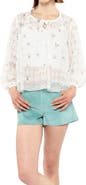 Anna Sui Embroidered Lacey Trellis Blouse