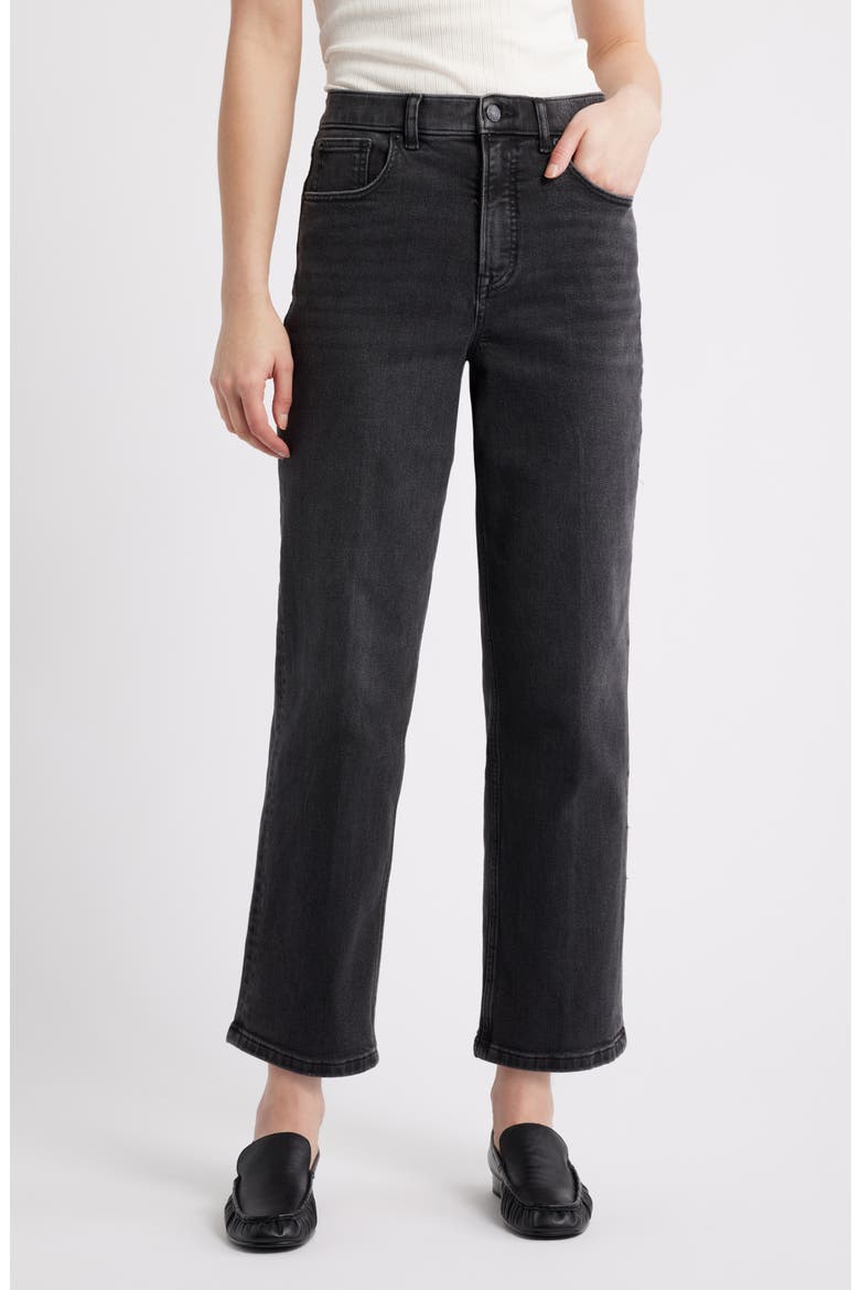 SPANXshape™ Authentic 360 High Waist '90s Straight Leg Jeans, Main, color, CARBON