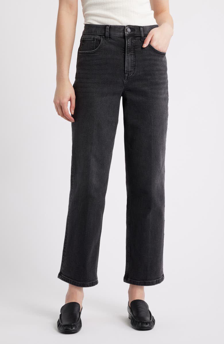 SPANX<sup>®</sup> SPANXshape<sup>™</sup> Authentic 360 High Waist '90s Straight Leg Jeans, Main, color, Carbon