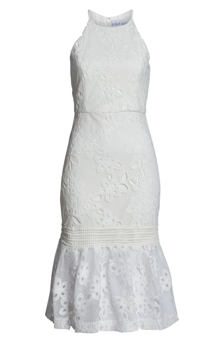 Mark + James by Badgley Mischka Lace Halter Dress, Alternate, color, 