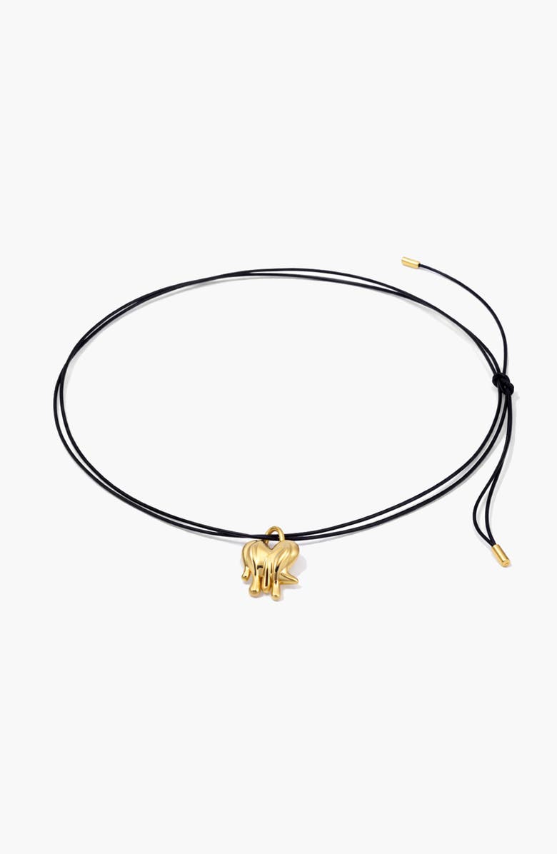YOJ Loff Mini Cord Necklace in Gold and Black, Alternate, color, Gold / Black