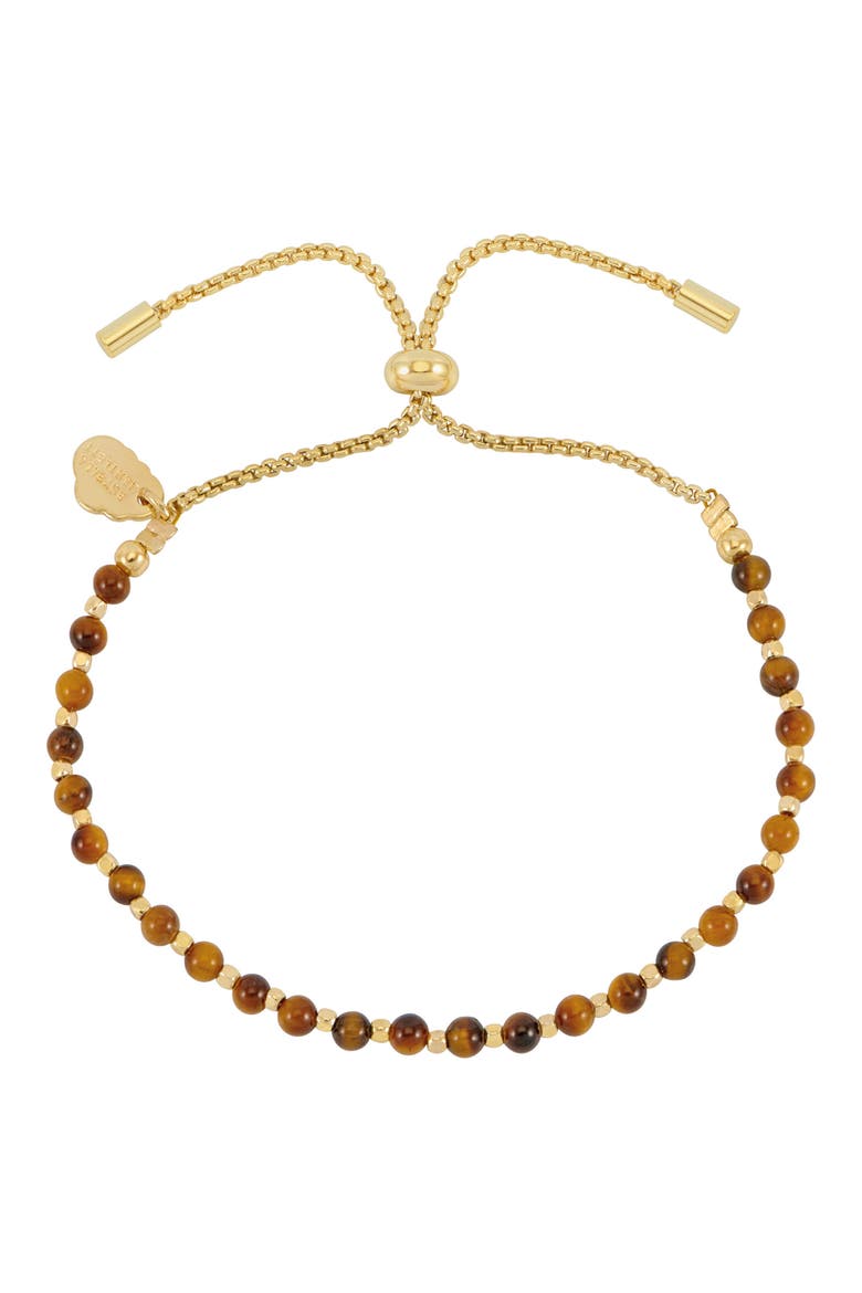 Amelia Tiger's Eye Bracelet, Main, color, GOLD PLATED