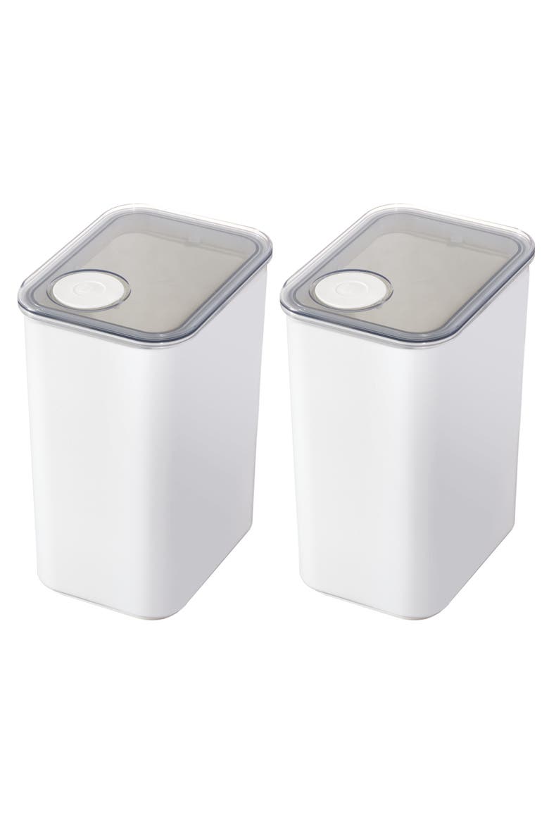 Large Canister with Removable Pour Cap - Set of 2 - White, Main, color, White