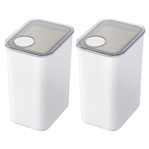 Large Canister with Removable Pour Cap - Set of 2 - White