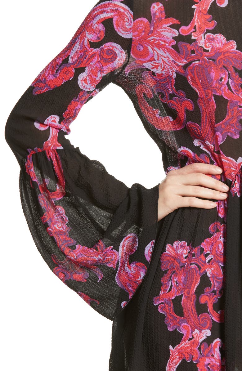 Free People Bell Sleeve Swing Dress, Alternate, color, 