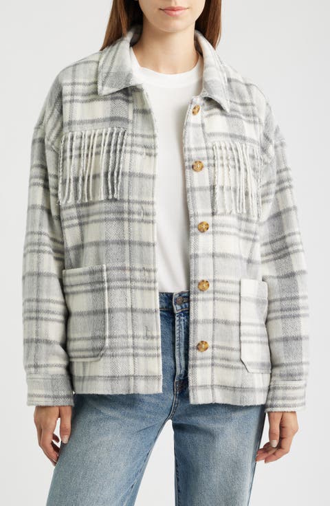 Fringe Plaid Shacket