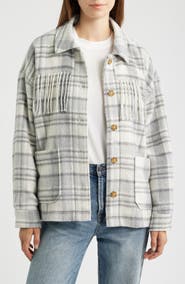 Thread & Supply Fringe Plaid Shacket