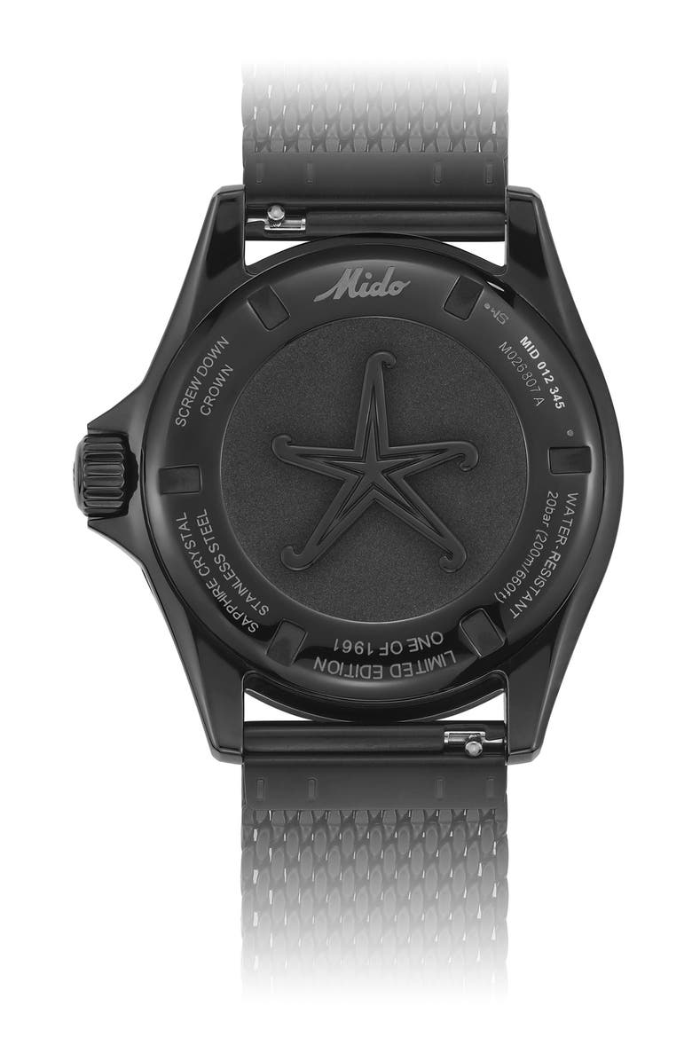 MIDO Ocean Star Captain Decompression Timer Automatic Watch, 41mm, Alternate, color, Black