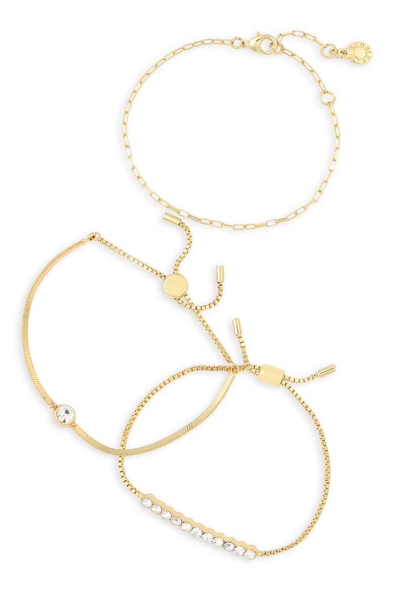 Set of 3 Better Together Bracelets, Alternate, color, GOLD