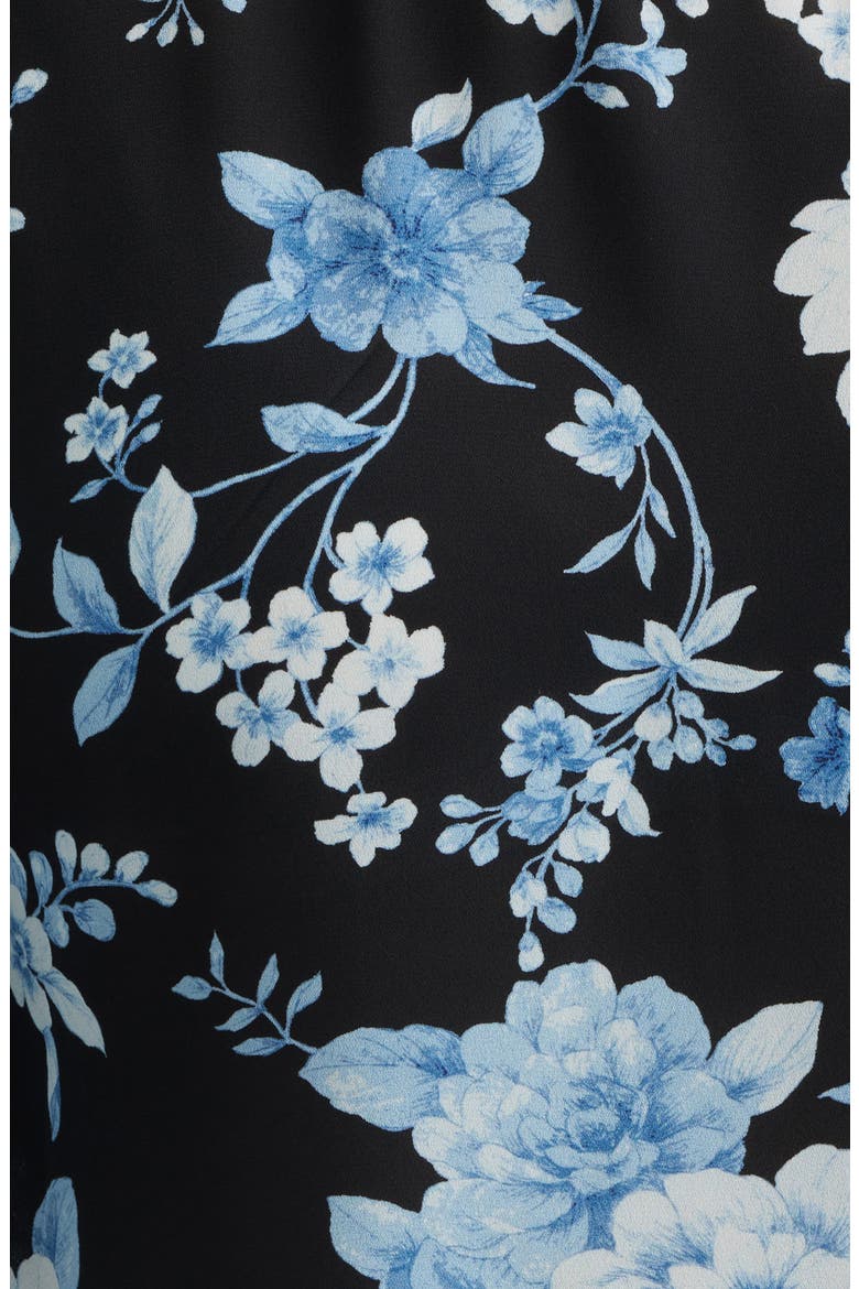 Floral Flutter Sleeve T-Shirt, Alternate, color, ANNE BLACK MULTI