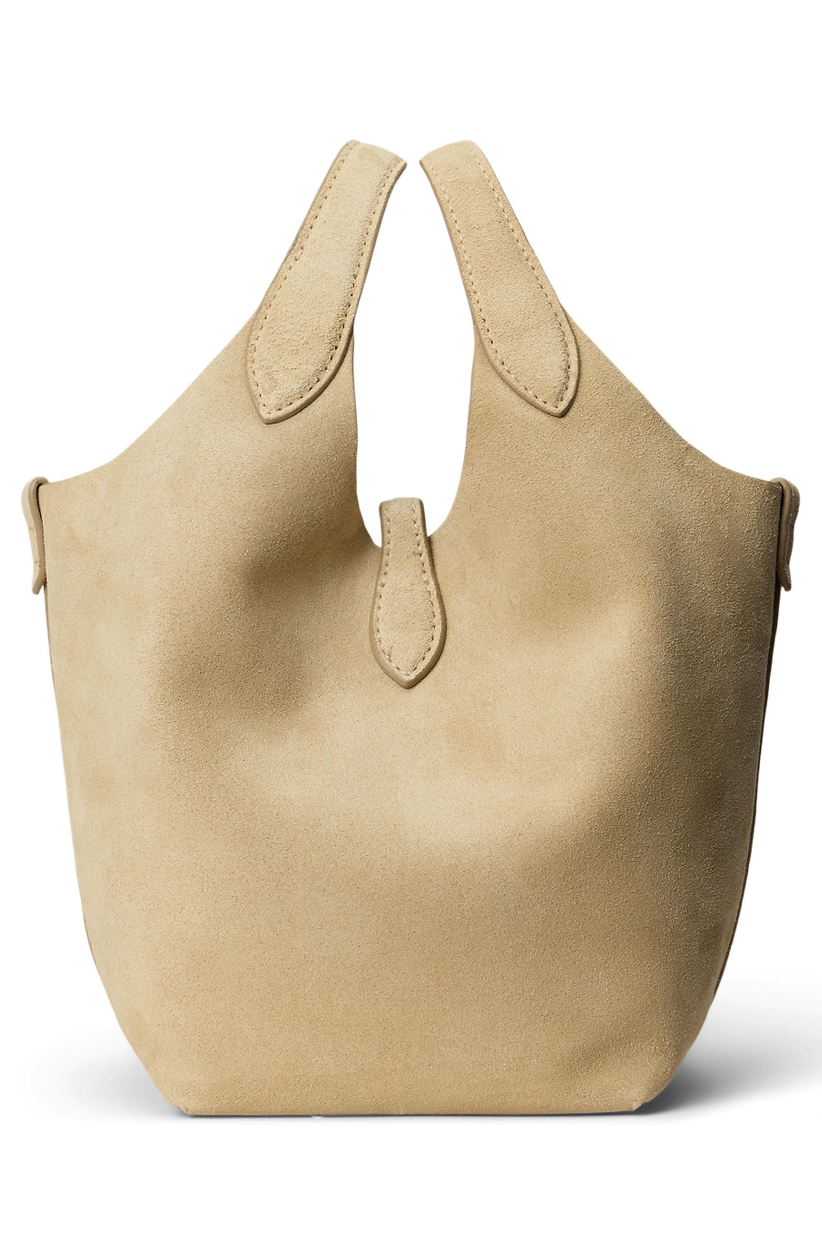 Polo Ralph Lauren Small Play Suede Crossbody Bag, Alternate, color, Cashew