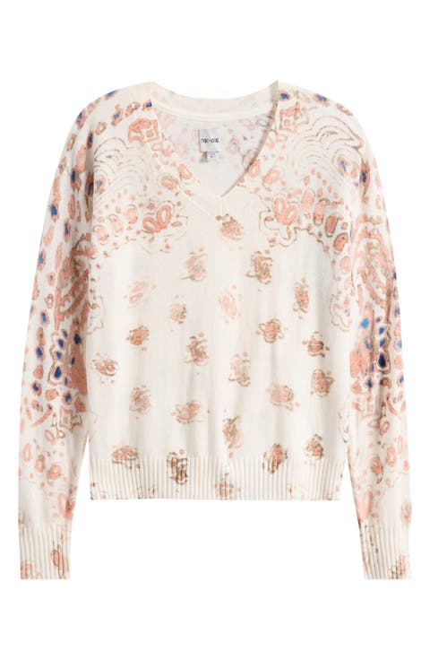 Paisley V-Neck Sweater