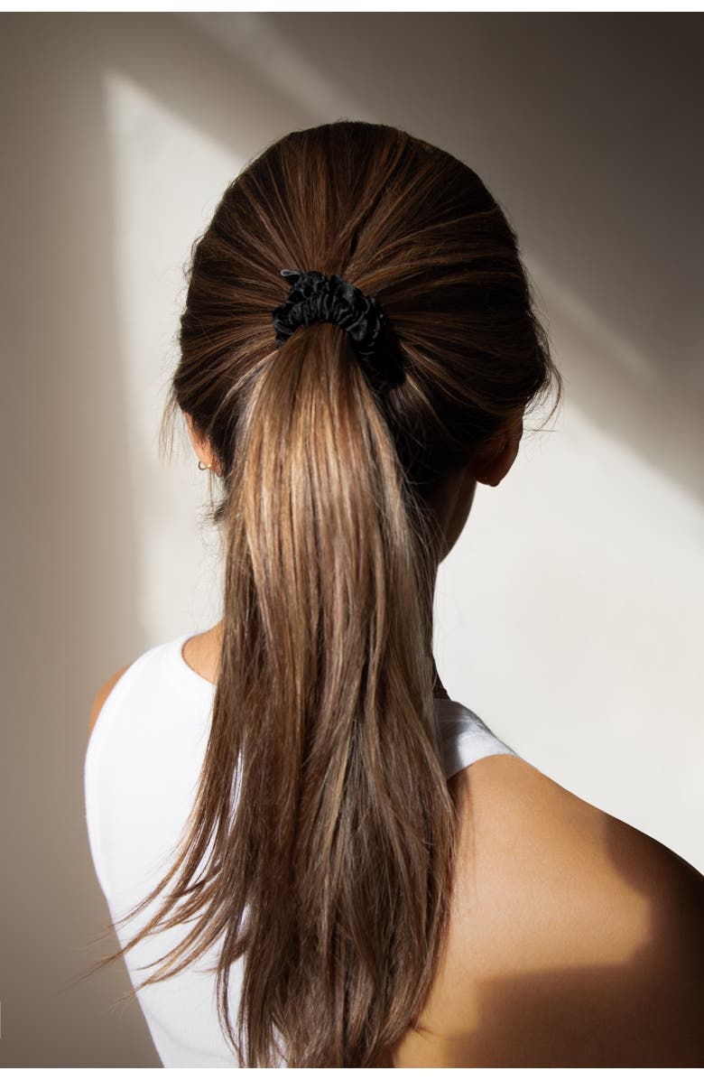 Drowsy Sleep Co. Skinny Scrunchie Set, Alternate, color, Black Jade