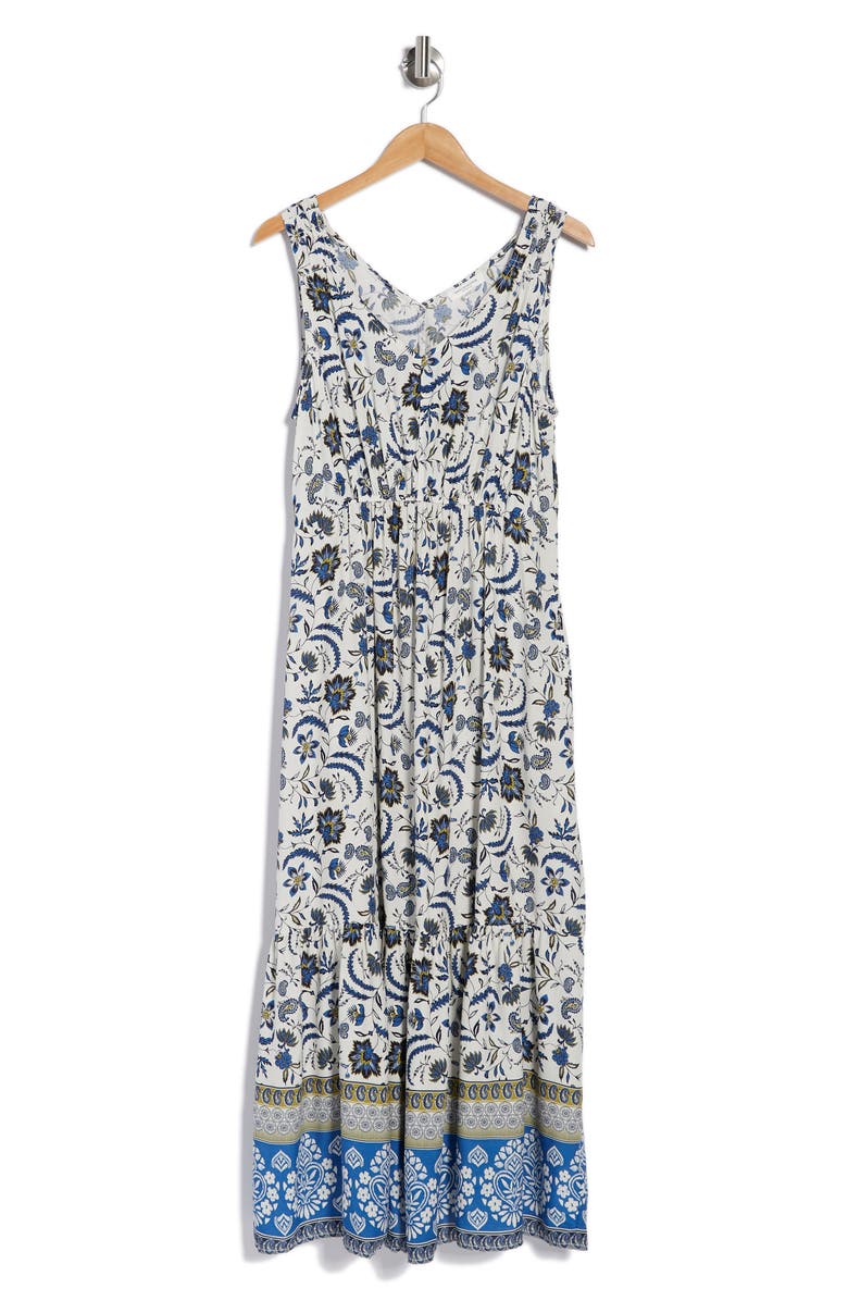 beachlunchlounge Freesia Print Maxi Dress, Alternate, color, 