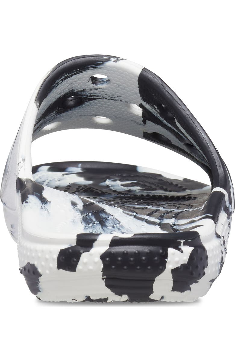CROCS Classic Marbled Slide Sandal, Alternate, color, White/ Black