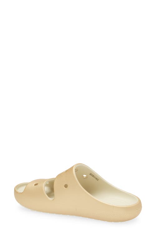 Crocs Classic Metallic Slide Sandal In Gold