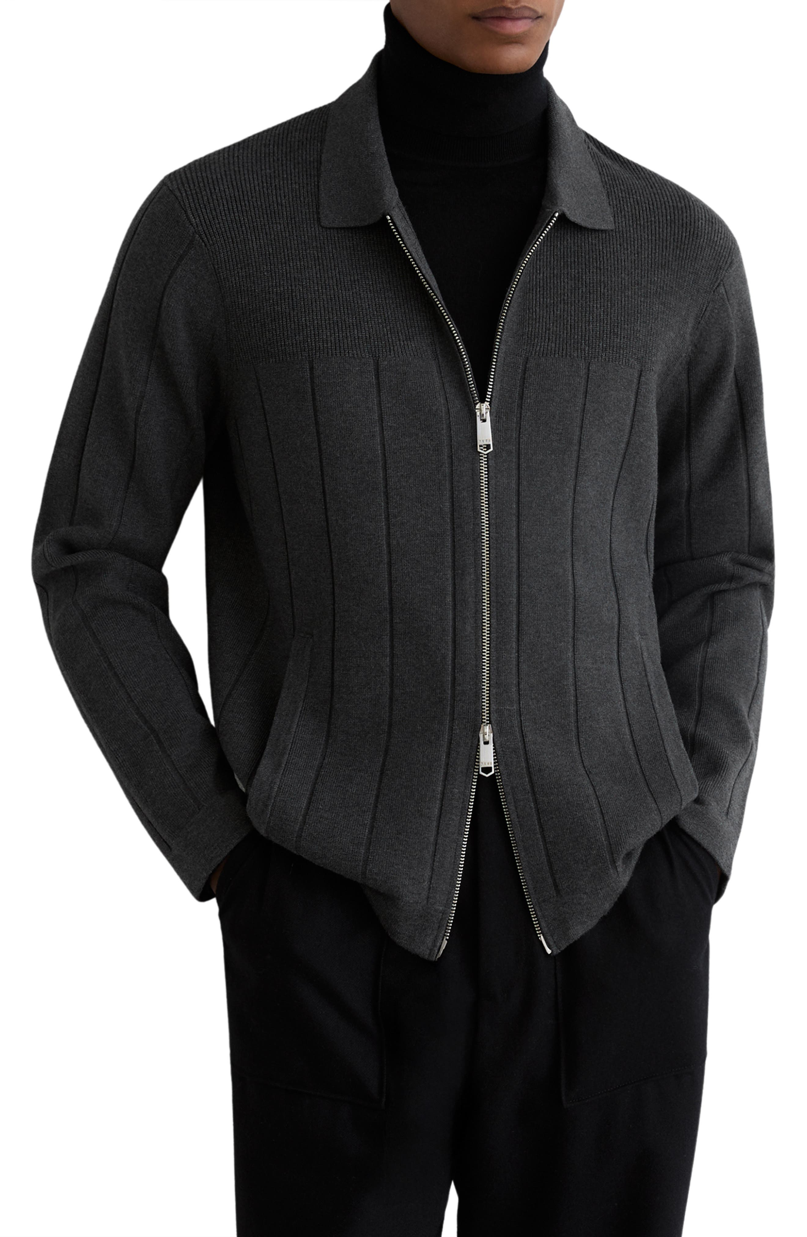 Cassius Wide Rib Zip Cardigan
