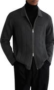 Reiss Cassius Wide Rib Zip Cardigan
