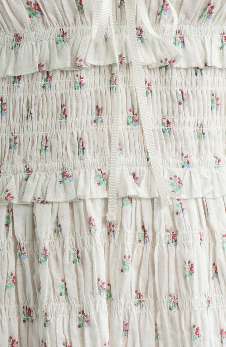 DÔEN Sorina Floral Organic Cotton Dress, Alternate, color, Petit Posy Calico