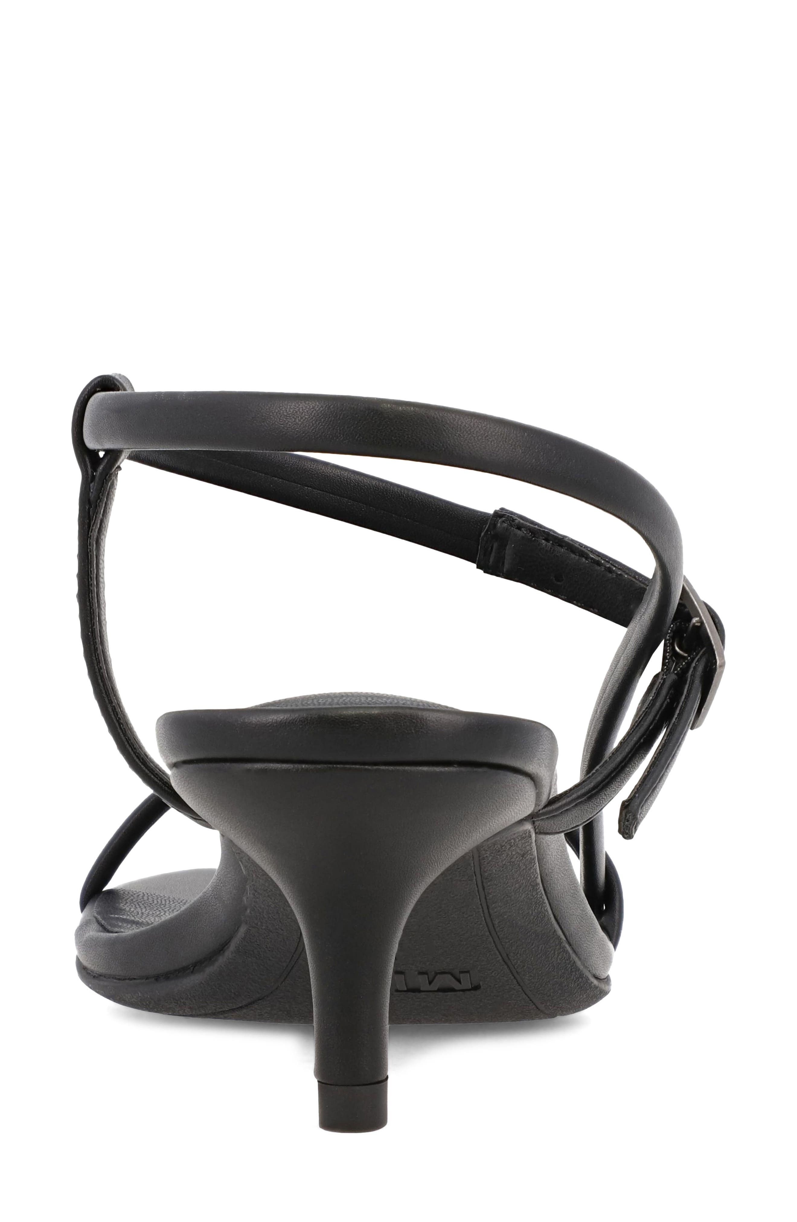 MIA Meleani Ankle Strap Kitten Heel Sandal, Alternate, color, Black