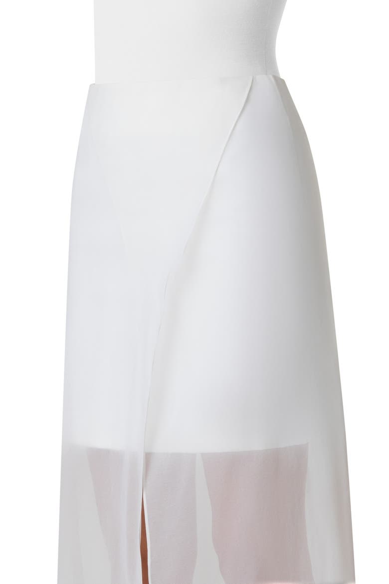 Layered Mixed Media Skirt, Alternate, color, ECRU