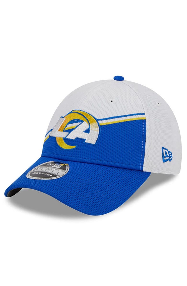 New Era Men's New Era  White/Royal Los Angeles Rams 2023 Sideline 9FORTY Adjustable Hat, Alternate, color, White