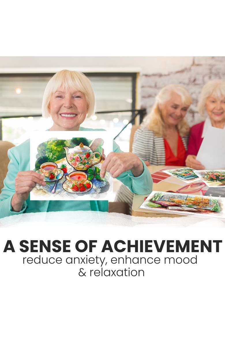 Reusable Water Painting Activity Kit for Seniors - Dementia-Friendly Crafts, Alternate, color, Home