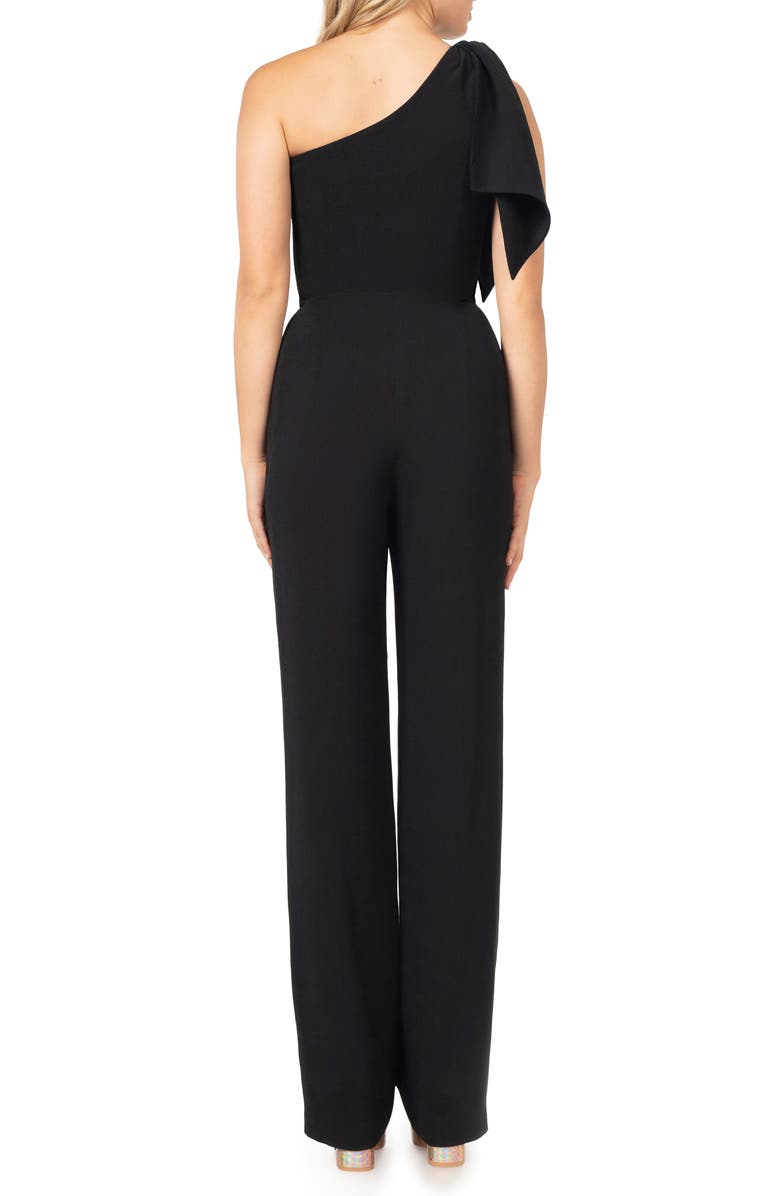 Dress the Population Tiffany One-Shoulder Jumpsuit, Alternate, color, Black