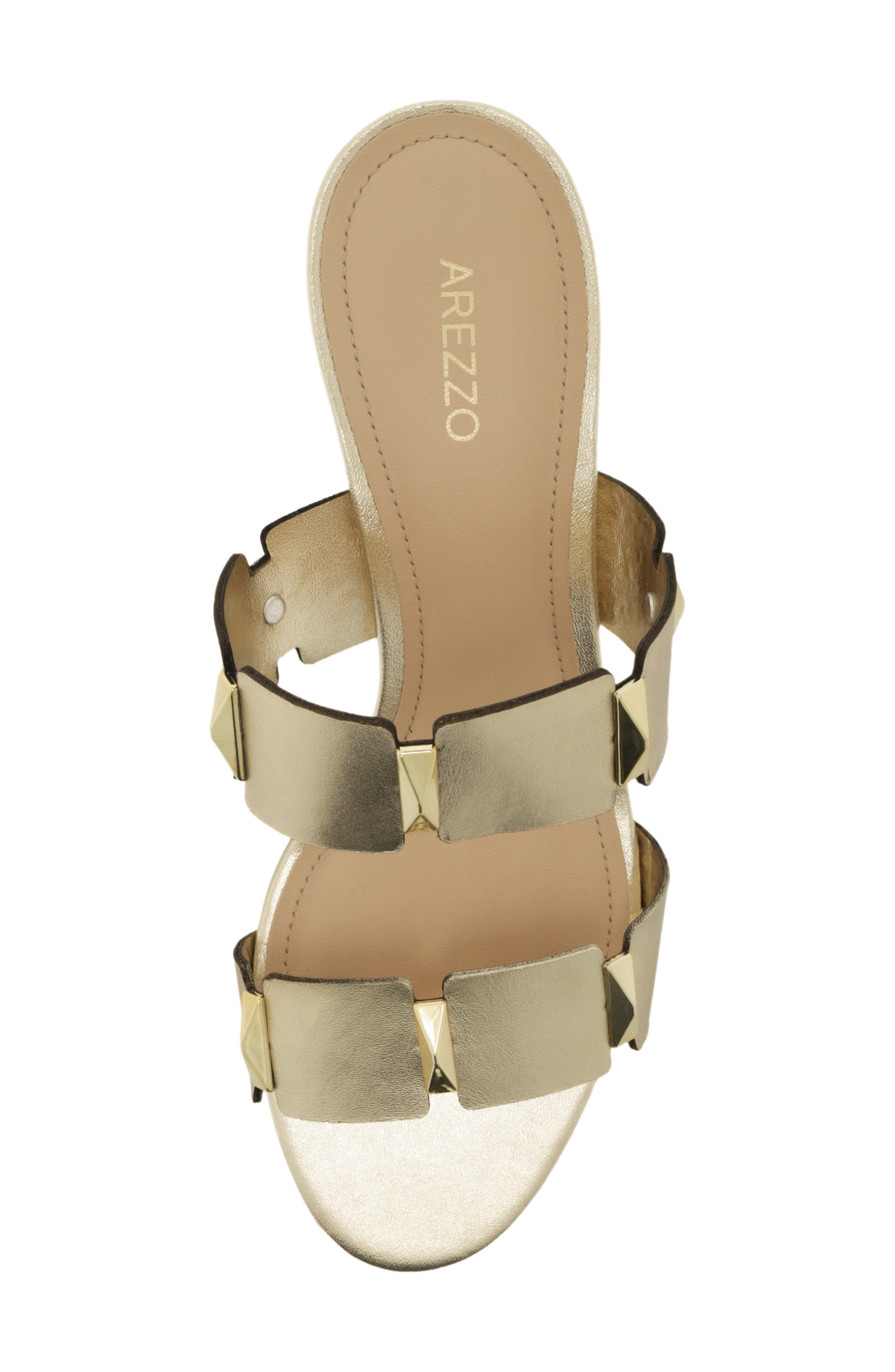 Lyra Mid Slide Sandal, Alternate, color, PLATINO