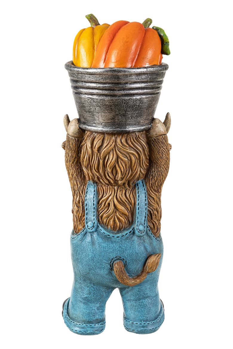 10.5"H Fall Resin Highland Cow Table Decor, Alternate, color, Brown