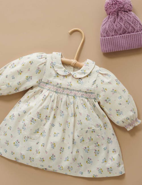 Purebaby Smocked Dress In White