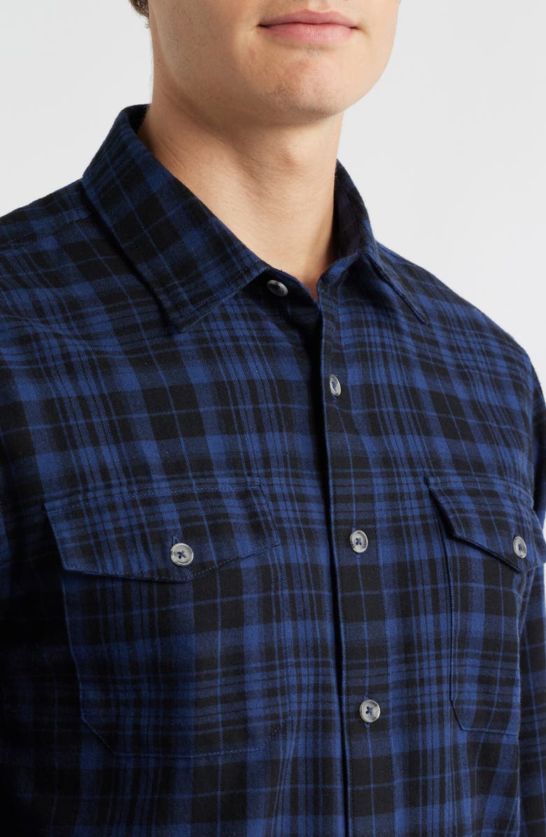 James Campbell Ysabel Modern Fit Plaid Cotton Button-Up Shirt, Alternate, color, Blue