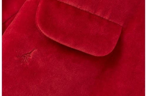 Vild House Of Little Organic Cotton Velvet Jacket In Red