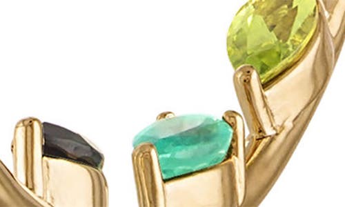 Eden Presley Large Goddess Green Sapphire Hoop Earrings In Gold
